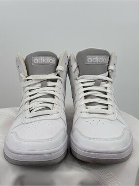 adidas White Silver High Top Sneakers Men’s Size 10